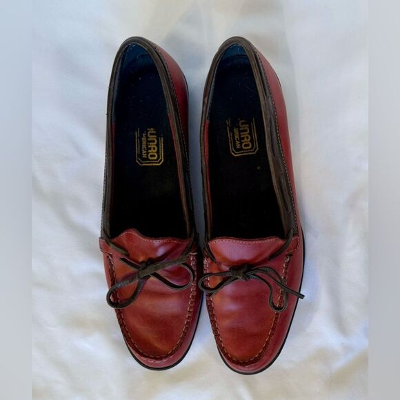 Munro American Women’s Loafers‎ Flats Shoes Red w Brown Edging Casual Size 7 - Picture 7 of 9